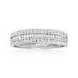 .50 ct. t.w. Round and Baguette Diamond Ring in 14kt White Gold
