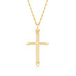 Italian 14kt Yellow Gold Cross Pendant Necklace
