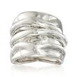 Sterling Silver Crimped Ring
