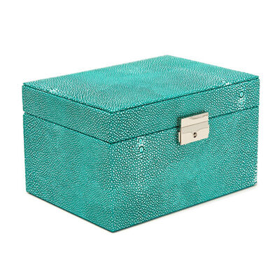 Brouk & Co. &quot;Aiden&quot; Green Shagreen Faux Leather Jewelry Box