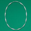 Italian Sterling Silver Stampato Bar Link Necklace