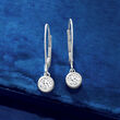 .70 ct. t.w. Bezel-Set Diamond Drop Earrings in Platinum