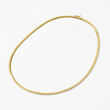Italian 4mm 14kt Yellow Gold Omega Necklace