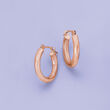 3mm 14kt Rose Gold Hoop Earrings