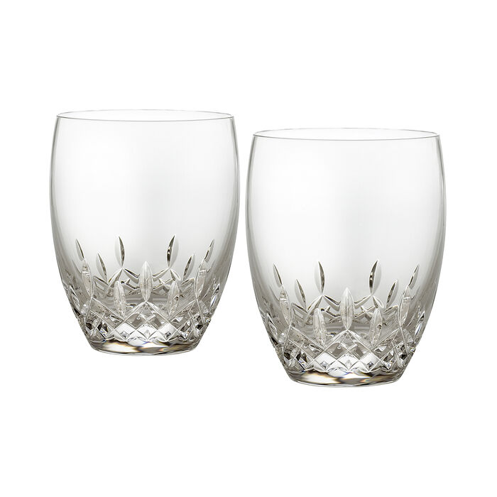 Waterford Crystal &quot;Lismore Essence&quot; Set of 2 Double Old-Fashioned Glasses