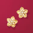 .20 ct. t.w. Diamond Flower Stud Earrings in 14kt Yellow Gold