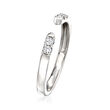 .10 ct. t.w. Diamond Open-Space Pointed Ring in Sterling Silver