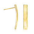 Italian 14kt Yellow Gold Bar Earrings