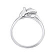 Diamond-Accented Calla Lily Ring in Sterling Silver