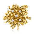 C. 1980 Vintage Tiffany Jewelry .25 ct. t.w. Diamond Burst Pin in 18kt Yellow Gold