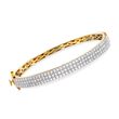 3.30 ct. t.w. Diamond Triple-Row Bangle Bracelet in 14kt Yellow Gold