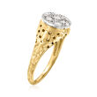 C. 1980 Vintage .80 ct. t.w. Diamond Basketweave Ring in 18kt Two-Tone Gold