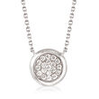 .20 ct. t.w. Pave Diamond Circle Necklace in 14kt White Gold