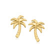 14kt Yellow Gold Palm Tree Earrings