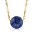 Lapis Bead Necklace in 18kt Gold Over Sterling