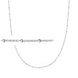 Italian Sterling Silver Bead Station Cable-Chain Necklace