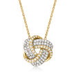 .20 ct. t.w. Diamond Love Knot Pendant Necklace in 10kt Yellow Gold