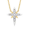 .10 ct. t.w. Diamond North Star Necklace in 10kt Yellow Gold