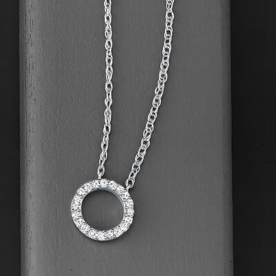 .10 ct. t.w. Diamond Eternity Circle Necklace in Sterling Silver