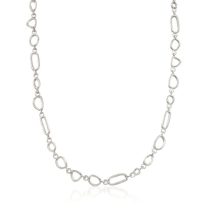 Zina Sterling Silver Mini &quot;Touchstone&quot; Geometric Necklace