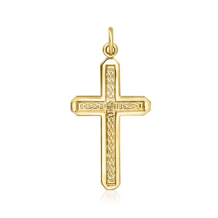 10kt Yellow Gold Celtic Cross-Pattern Pendant