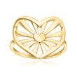 14kt Yellow Gold Openwork Heart Ring