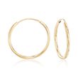 14kt Yellow Gold Jewelry Set: Three Pairs of Endless Hoop Earrings