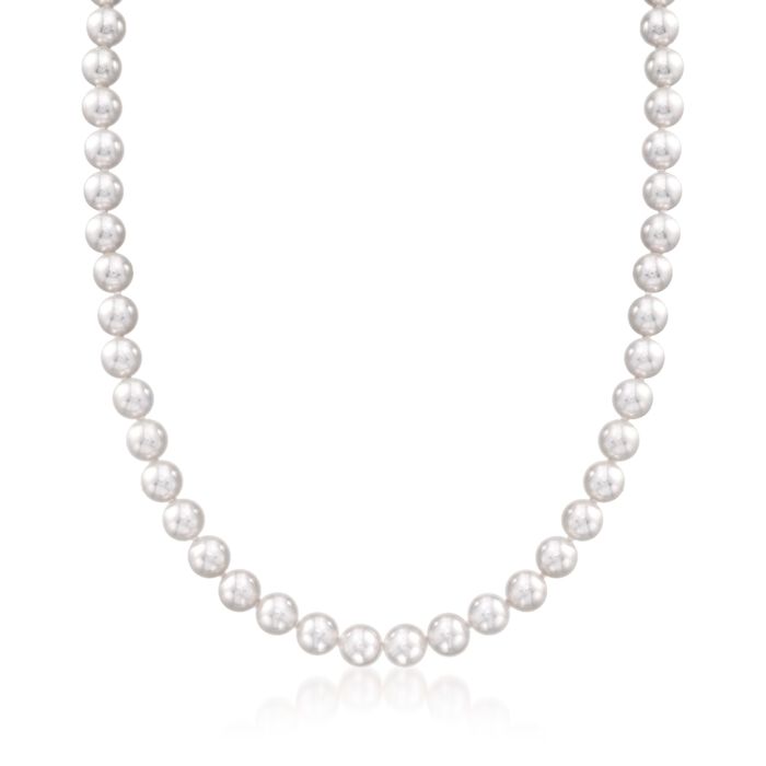 Mikimoto 7-8mm A1 Akoya Pearl Necklace in 18kt White Gold 