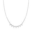 1.05 ct. t.w. Diamond Three-Stone Cluster Necklace in 18kt White Gold