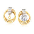 14kt Two-Tone Gold Love Knot Earring Jackets