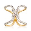 .70 ct. t.w. Diamond Twist Ring in 14kt Yellow Gold