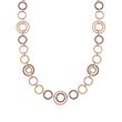 ALOR Tri-Colored Cable-Link Necklace with 18kt White Gold