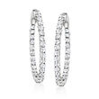 2.00 ct. t.w. Diamond Inside-Outside Hoop Earrings in 14kt White Gold