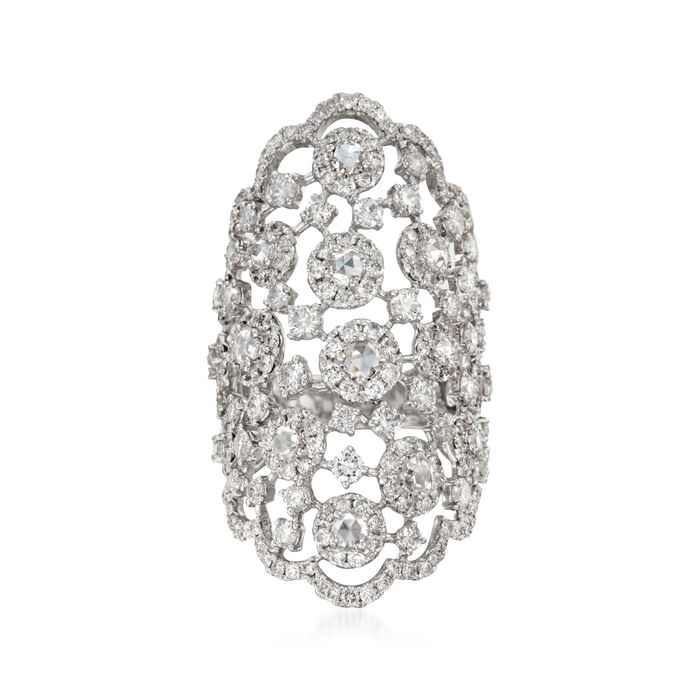 5.10 ct. t.w. Diamond Tiara Ring in 18kt White Gold