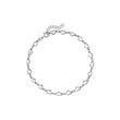 Italian Sterling Silver Puffed Heart Anklet