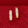Child's .15 ct. t.w. CZ Hoop Earrings in 14kt Yellow Gold    