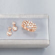 .75 ct. t.w. Diamond Double-Bezel Drop Earrings in 14kt Rose Gold