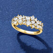 1.00 ct. t.w. Diamond Cluster Ring in 14kt Yellow Gold