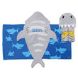 Shark-Themed Personalized Hooded Towel and 5-pc. Beach Tote Set