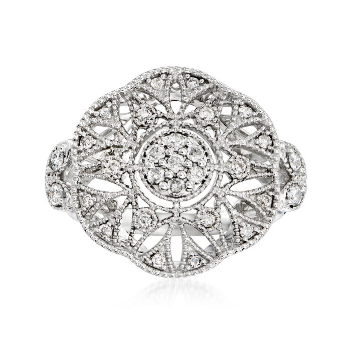 .50 ct. t.w. Diamond Openwork Ring in Sterling Silver