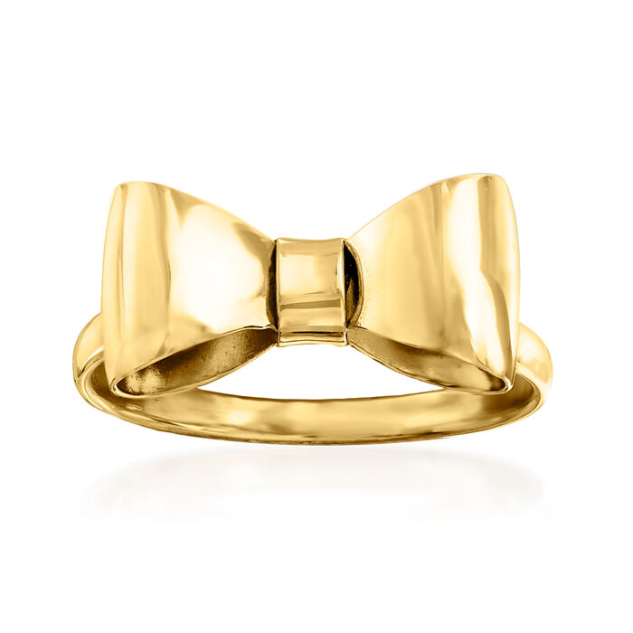 Italian 14kt Yellow Gold Bow Ring