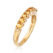 C. 1990 Vintage .55 ct. t.w. Citrine Ring in 10kt Yellow Gold