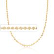 Italian 14kt Yellow Gold Oval-Link Necklace