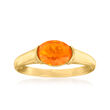 Fire Opal Ring in 14kt Yellow Gold