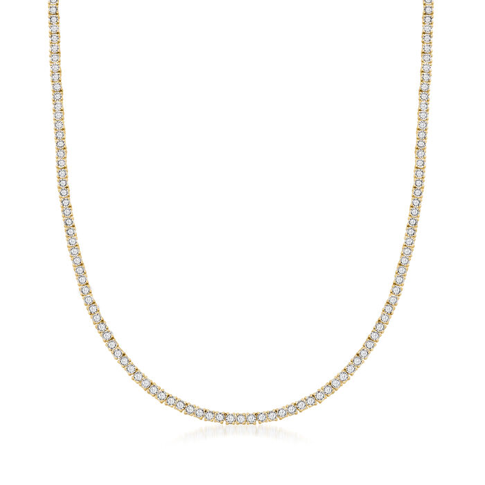 5.00 ct. t.w. Diamond Tennis Necklace in 18kt Gold Over Sterling