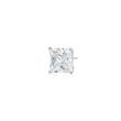 1.00 Carat Princess-Cut CZ Single Stud Earring in 14kt White Gold