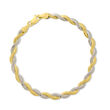14kt Two-Tone Twisted Snake Chain Bracelet