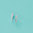 .12 ct. t.w. Diamond Hoop Earrings in 14kt White Gold