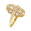 .75 ct. t.w. Diamond Ring in 18kt Gold Over Sterling