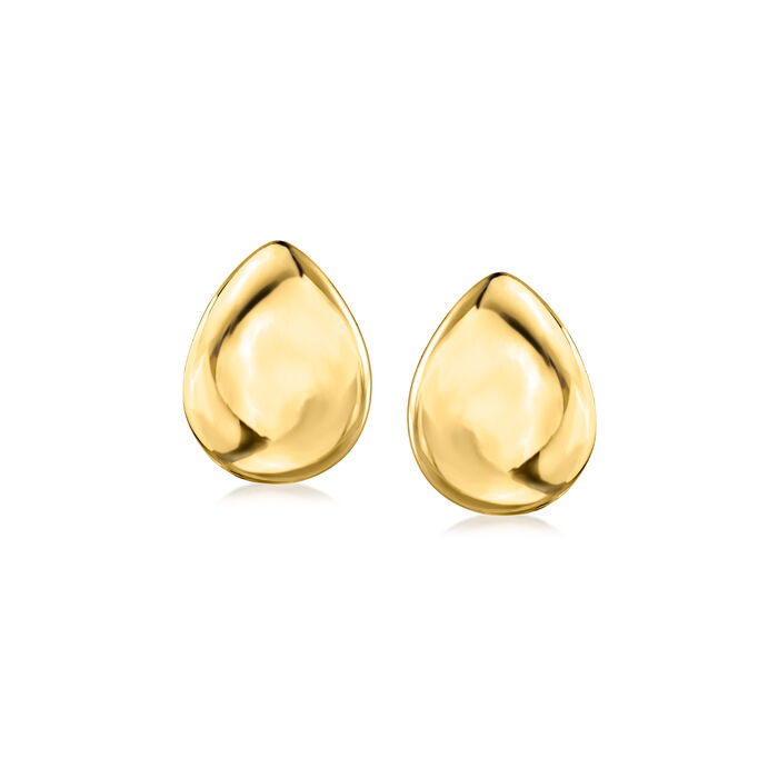 Italian 18kt Yellow Gold Teardrop Earrings